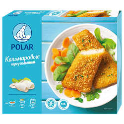 "ПОЛАР" треугольники кальмаровые. Рыбный полуфабрикат замороженный